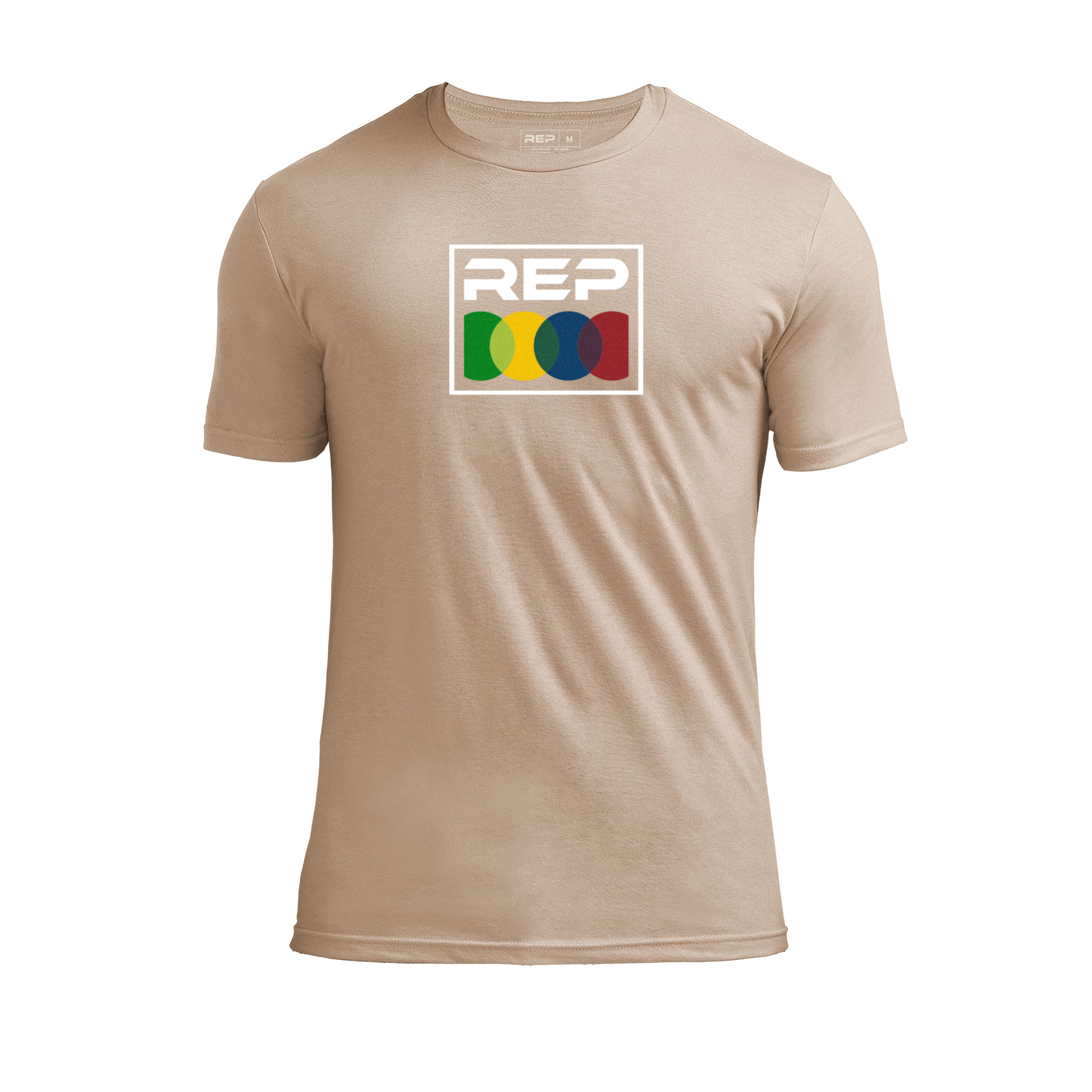 Stacked Tri-Blend Crew T-Shirt - Heather Desert/White / X-Small
